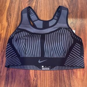 Nike Black and Gray Striped Activewear
